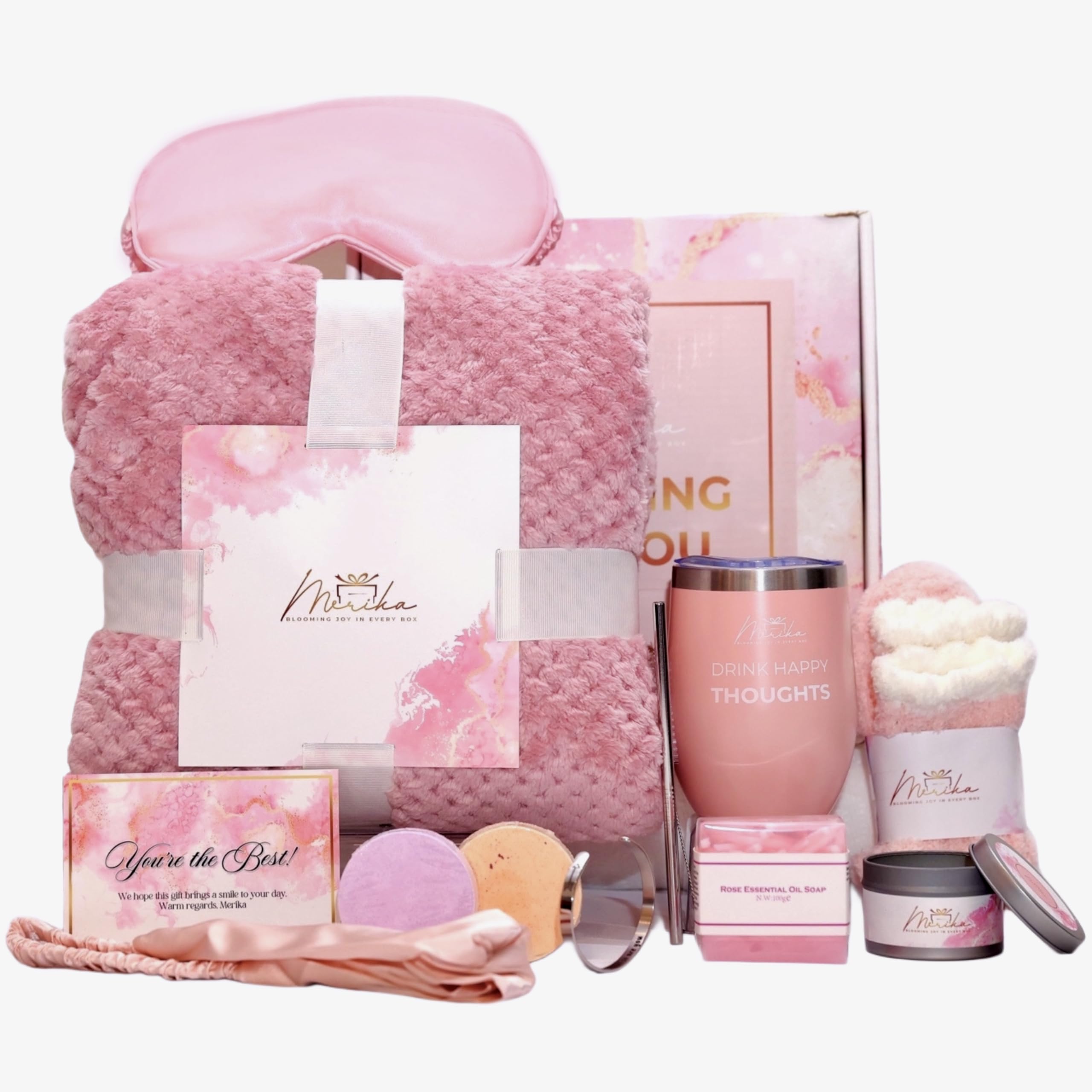 Get Well Soon Gift Baskets for Women, After Surgery Recovery, Self Care Package, Sympathy Gifts for Sick Friend, Thinking of You, Feel Better with Blanket, Mug, Bath Bombs & More, Birthday Gift