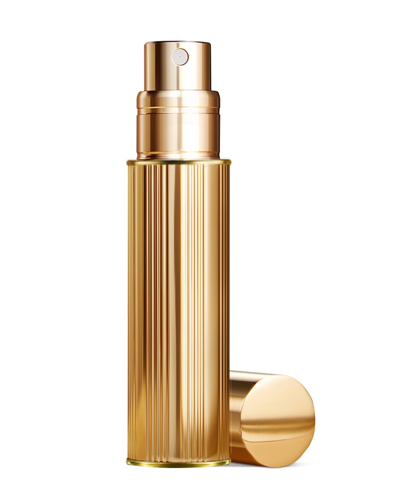 Travel Perfume Atomizer Refillable,Empty Portable Cologne Dispenser,Mini Aftershave Sprayer for Men and Women (Gold, 10 ml)