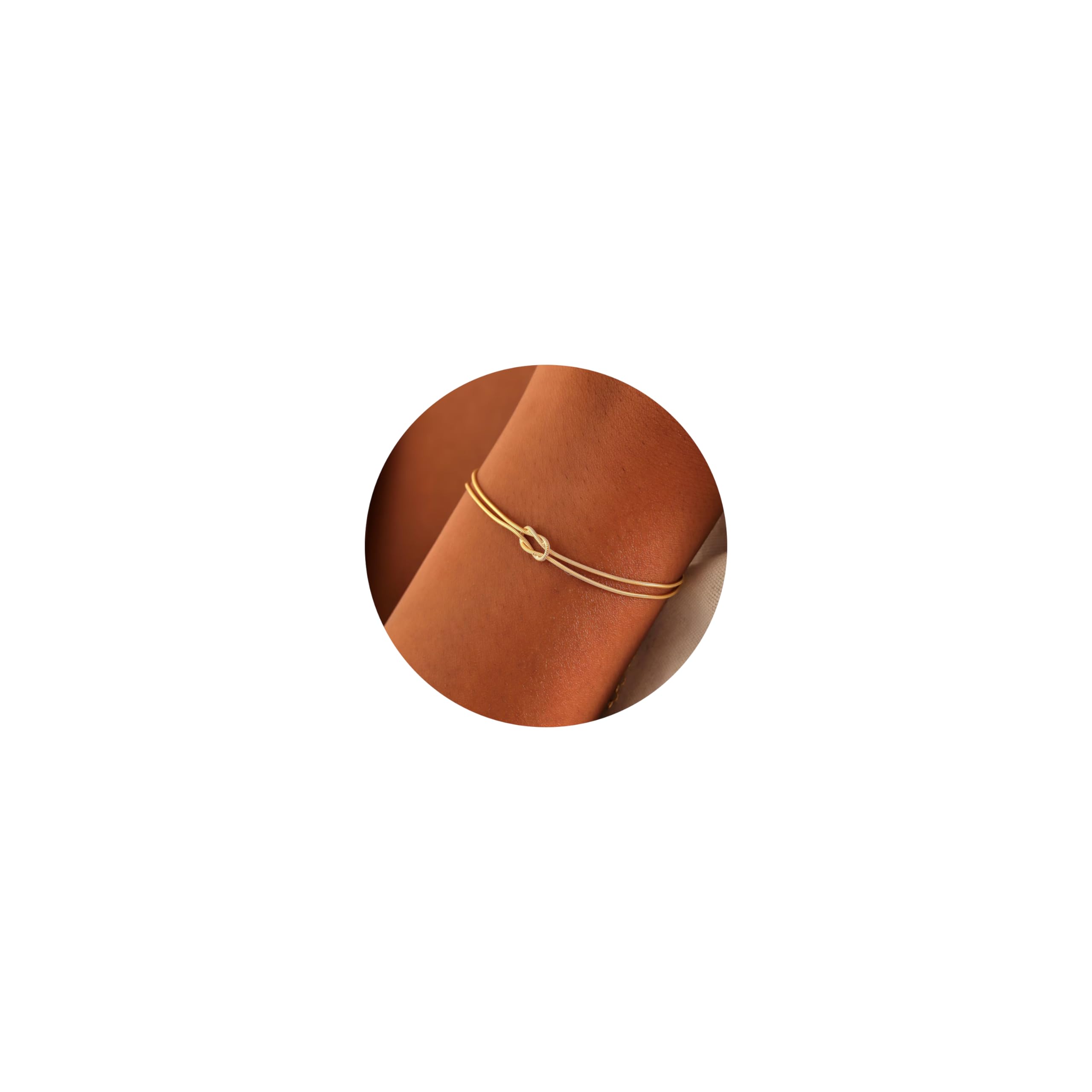 Gold Bracelets for Women Matching Bracelets for Couples 14K Gold Plated Love Knot Bracelet Dainty Forever Infinity Bracelets Friendship Jewelry Gifts