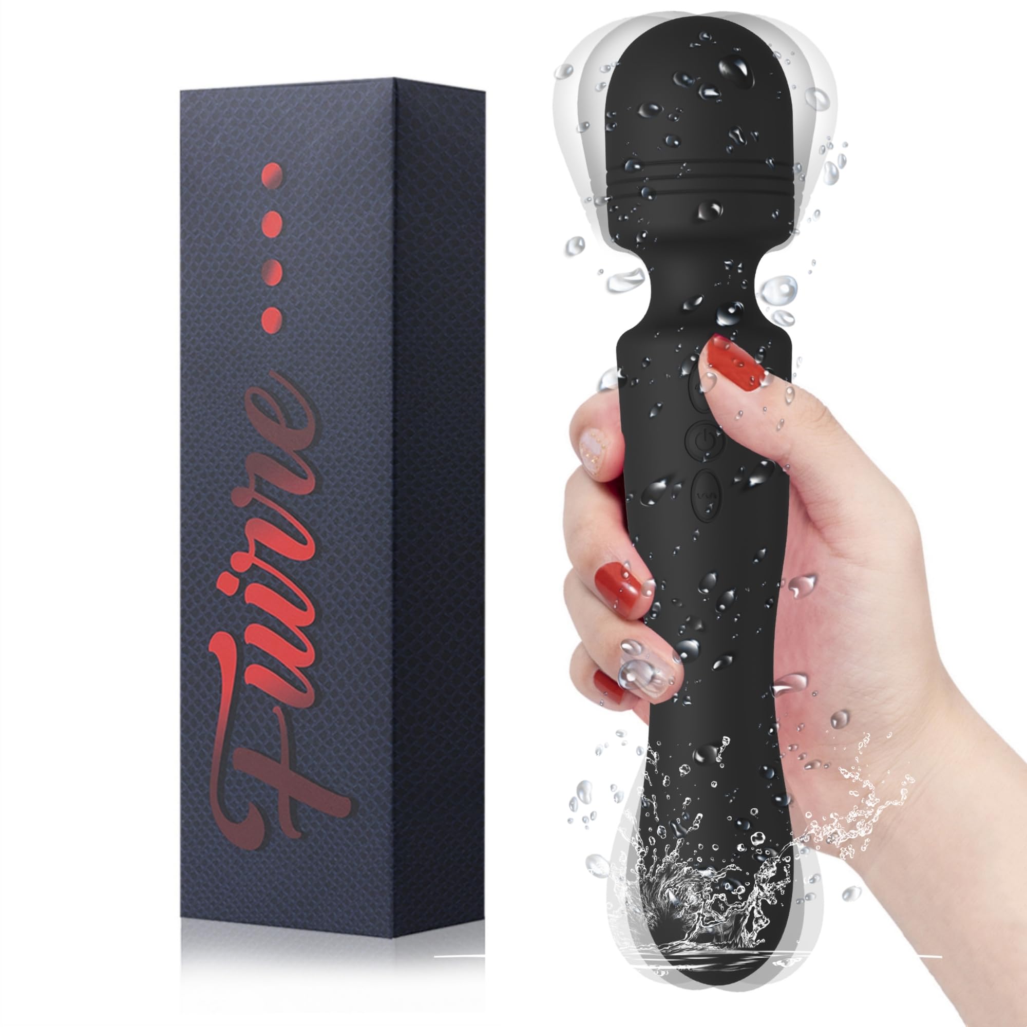 New Cordless Double-Ended Available Relaxation Myofascia Tool Handheld Portable Travel Home Office Work Sports Silicone Use to Relieve Deep Tissue Muscle Pain and Fatigue,Black
