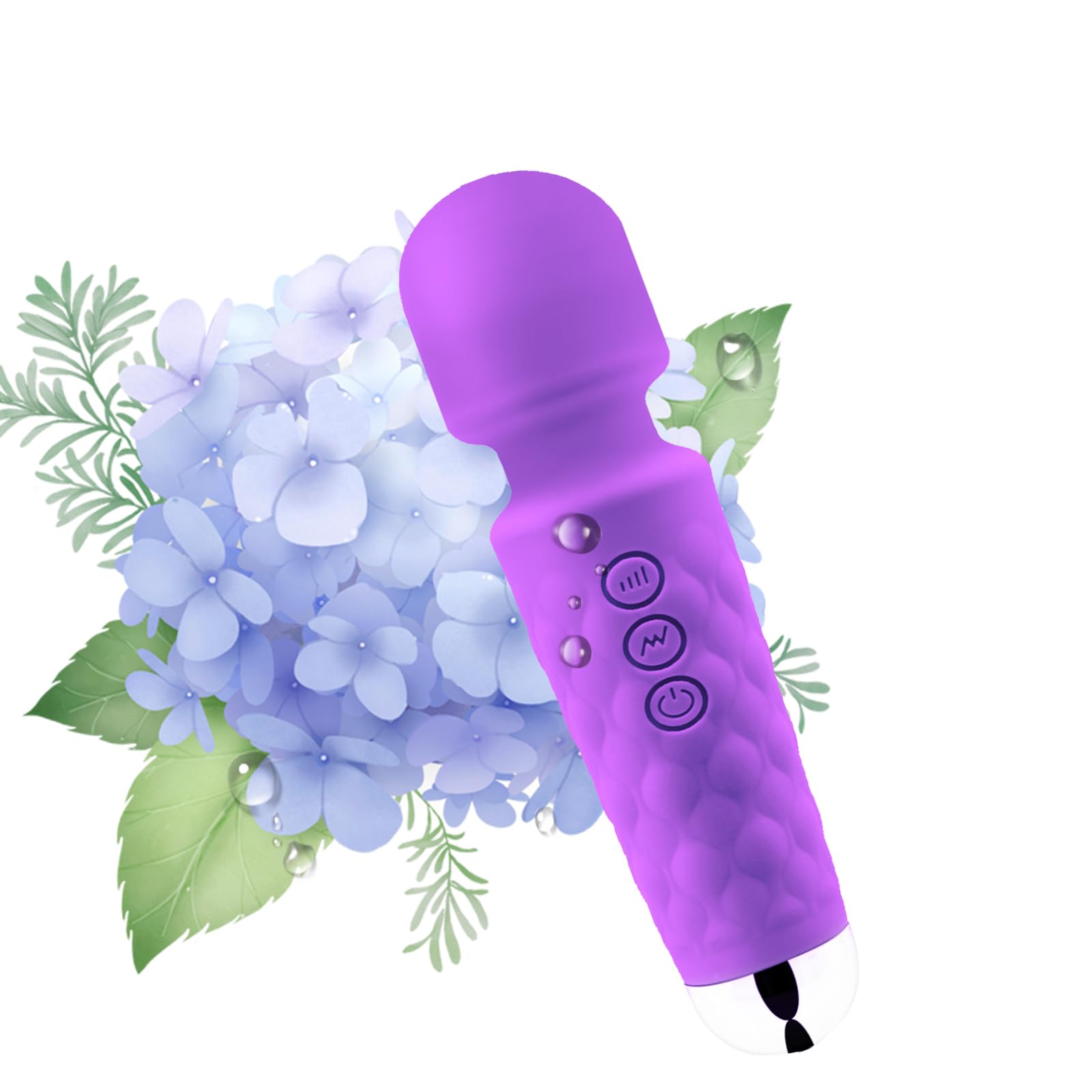 LUMIO Body Back Relaxation Massager - Mini - Travel - 9 Speeds 19 Modes - for Back - Foot - Arm Muscle Relaxation ((Purple))