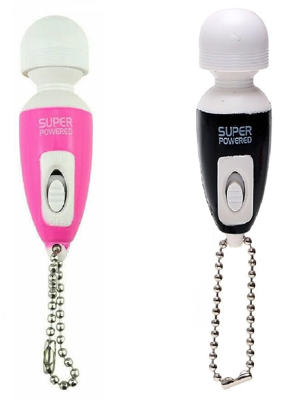 Mini Portable Small Keychain Vibrating Massage Body Tool Heads Massager Pocket Toy for Women Neck Shoulder Face Back Muscles Pink and Black Color