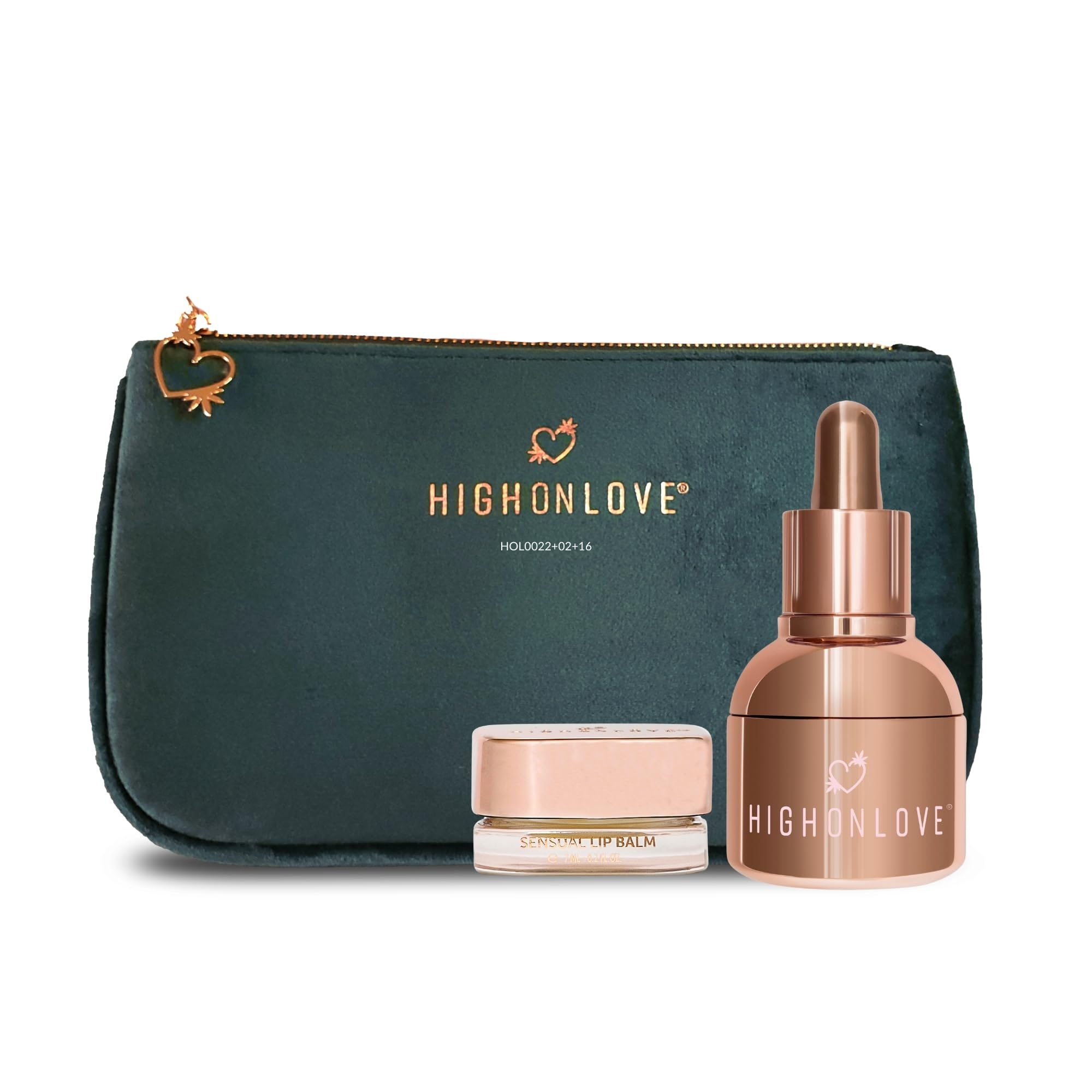 HIGHONLOVE O Oil + Lip Balm + Velvet Bag, Gifts for Her, Gift Set for Couples