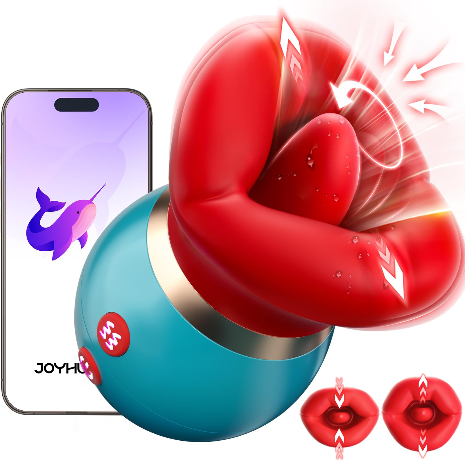 Adult Sex Toys Vibrator with App Function - 3IN1 Big Mouth Vibrators Sex Machine with 360° Tongue Licking & Sucking & Vibrating, Clit Nipple G Spot Anal Toys for Women Couples Adult Sex Toys & Games